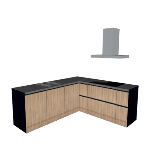 Cubiqz - Kartonnen keukens model 2-in-1 reversible,hoek keukens
