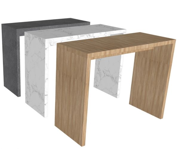 Vrijstaande kartonnen bar 124 cm, exclusief ontworpen voor Cubiqz kartonnen keukens