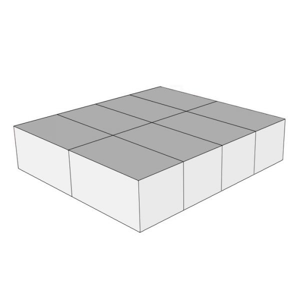 KARTONNEN 2-PERSOONSBED ZONDER HOOFDBORD