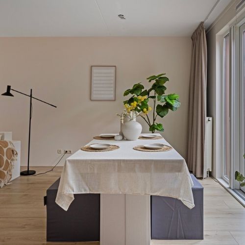 Tafelkleed | 230cm x 136cm |Voor kartonnen tafel | Vastgoedstyling