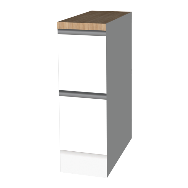 CUBIQZ LOWER CUPBOARD 30 CM with removable worktop.
