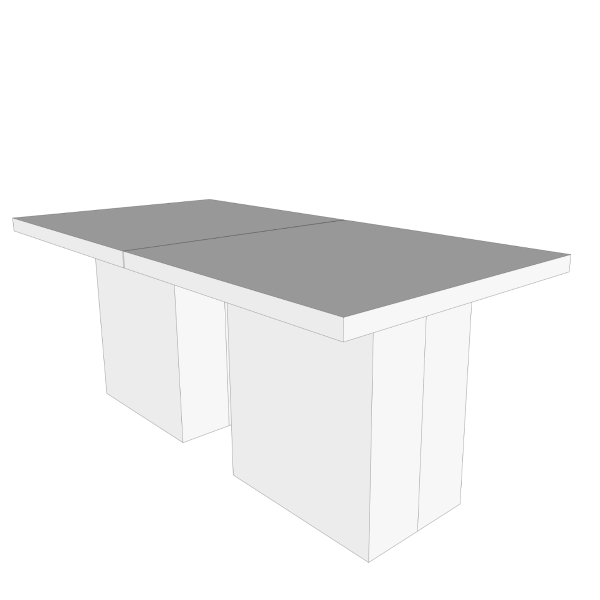 CUBIQZ DUBBELE EETTAFEL