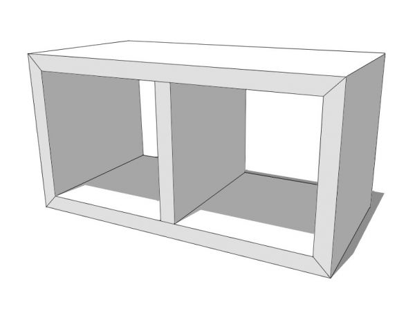 LUUCK VAKKENKASTEN MET 2 VAKKEN