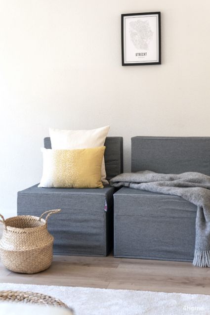 Exclusieve hoezen voor Cubiqz kartonnen stoelen verkrijgbaar in verschillende kleuren. Afbeelding kleur GRACE