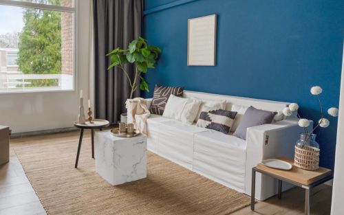 BIJZETTAFEL | Zwart-Hout | Vastgoedstyling | Interieurstyling