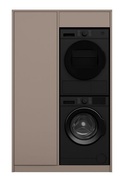 Wasmachine en Droger van karton in een wasmachine kast - Cubiqz
