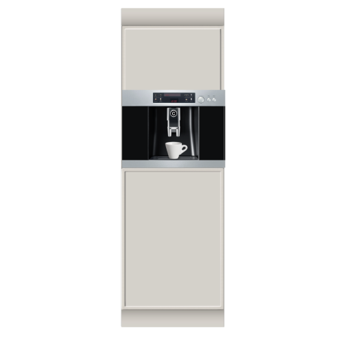 HOGE KAST 60 CM MET KOFFIEMACHINE | Kartonnen Keuken PURE | Vastgoedstyling