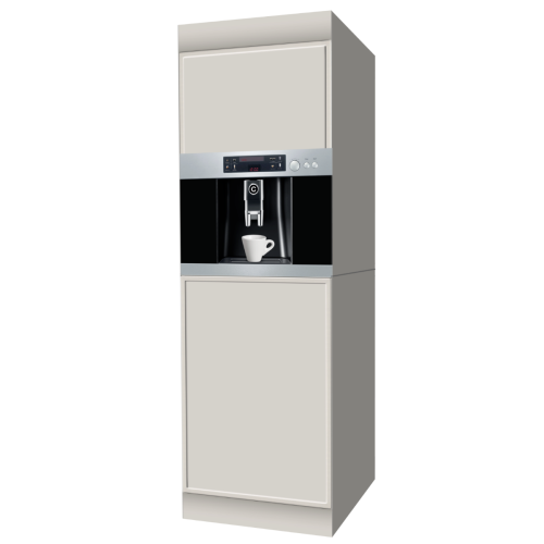 HOGE KAST 60 CM MET KOFFIEMACHINE | Kartonnen Keuken PURE | Vastgoedstyling