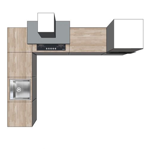 HOEK KEUKEN GREEPLOOS MEY LADES 240 X 300 CM (COKI2403002)