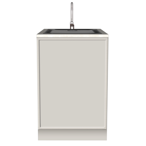 ONDERKAST 60 CM | Kartonnen Keuken PURE - met échte kraan & spoelbakprint