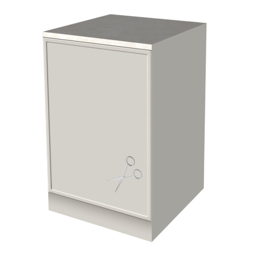 SNIJ-KAST 60 CM | Voor leidingen – Kartonnen Keuken PURE | Homestaging