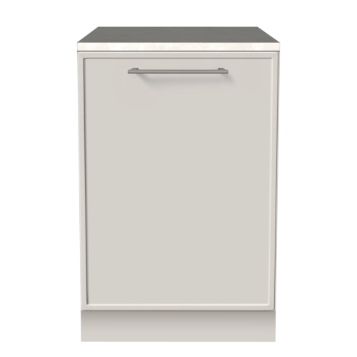 ONDERKAST 60 CM | Kartonnen Keuken PURE - met greep & ivoorkleurig natuursteen werkblad