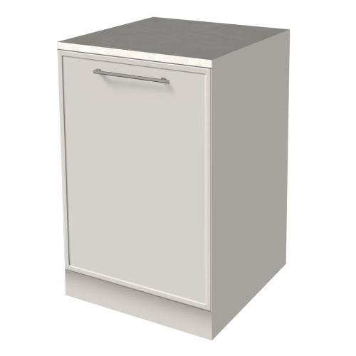 ONDERKAST 60 CM | Kartonnen Keuken PURE - met greep & ivoorkleurig natuursteen werkblad