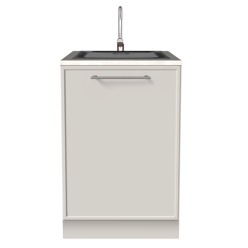 ONDERKAST 60 CM | Kartonnen Keuken PURE - met échte kraan & spoelbakprint