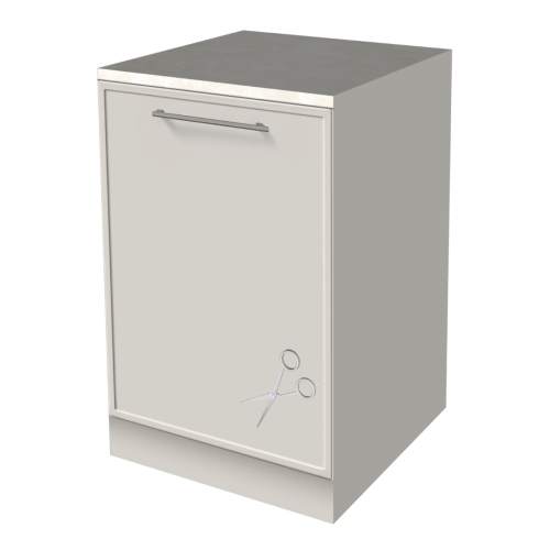 SNIJ-KAST 60 CM | Voor leidingen – Kartonnen Keuken PURE | Homestaging
