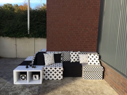 LUUCK VAKKENKASTEN MET 2 VAKKEN (prijs is exclusief accessoires)