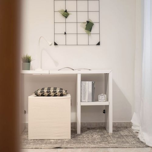 Cotton woven rug with pattern grey/white washed. Usable for living room - bedroom - office spaces | Cubiqz