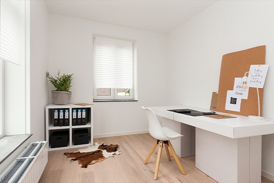Home Office Staging met Cubiqz kartonnen meubelen Home Office Staging met Cubiqz kartonnen meubelen