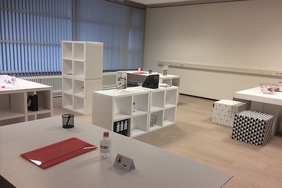 LUUCK, modulaire kartonnen meubels voor Office Staging van Cubiqz LUUCK, modulaire kartonnen meubels voor Office Staging van Cubiqz