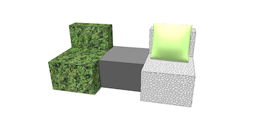 Take Your Seat voorbeeldopstelling zit element 3-delig Take Your Seat voorbeeldopstelling zit element 3-delig