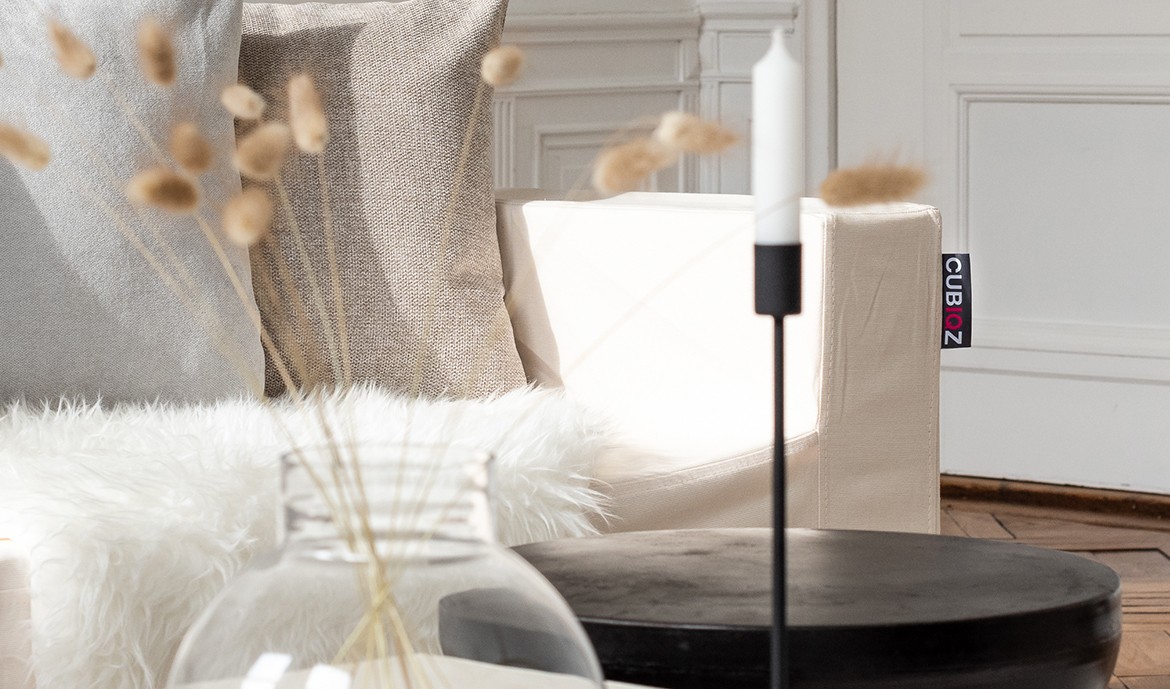 cubiqz op maat gemaakte stoffen hoezen voor kartonnen meubels