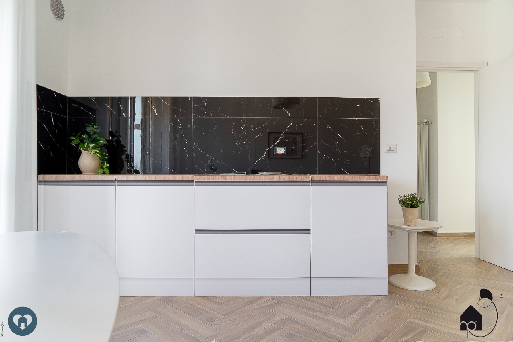 Cubiqz kartonnen keukenopstelling voor professionele homestaging