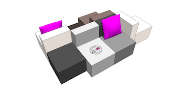 Take Your Seat voorbeeldopstelling zit-eiland Take Your Seat voorbeeldopstelling zit-eiland